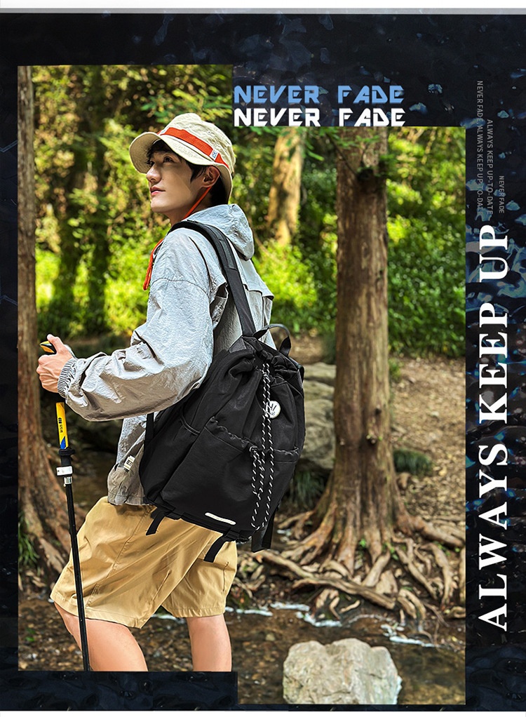 ActiveGo 2025 Summer Badmito Lightweight Travel Backpack Wome's Outdoor Moutaieerig Sports Large Capacity Drawstrig Bag_voghion.com