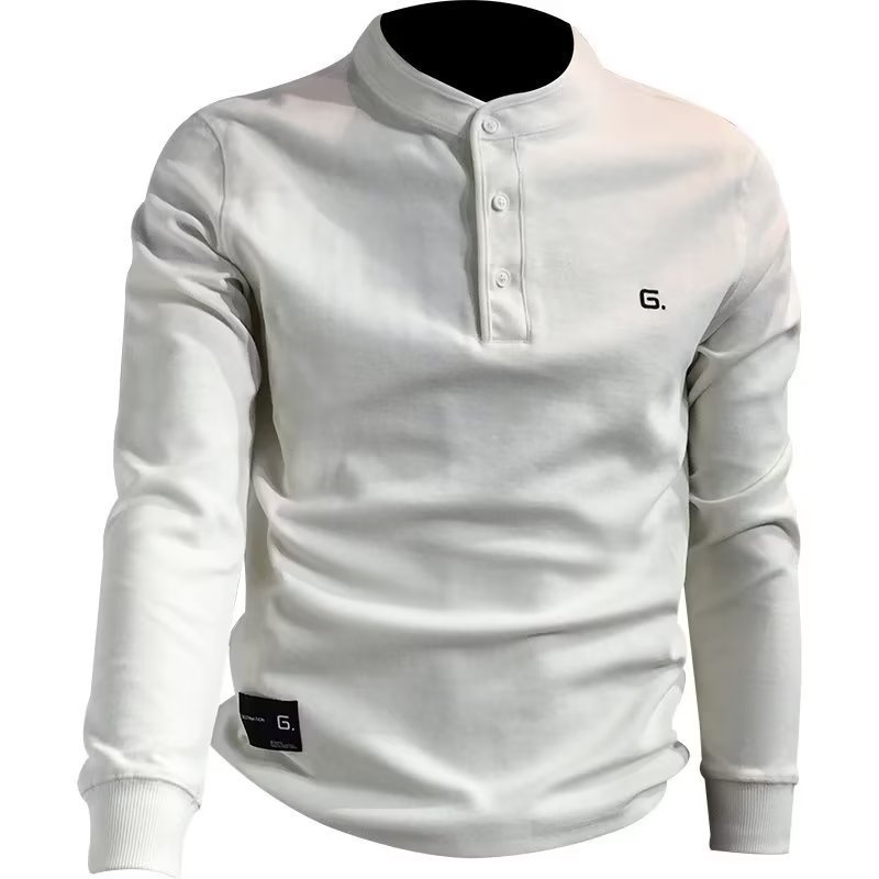 boy European Stand Collar Sweatshirt Men, Autumn New Comfortable Slim Fit Jacket, Base Shirt, Stylish Pullover Top For_voghion.com