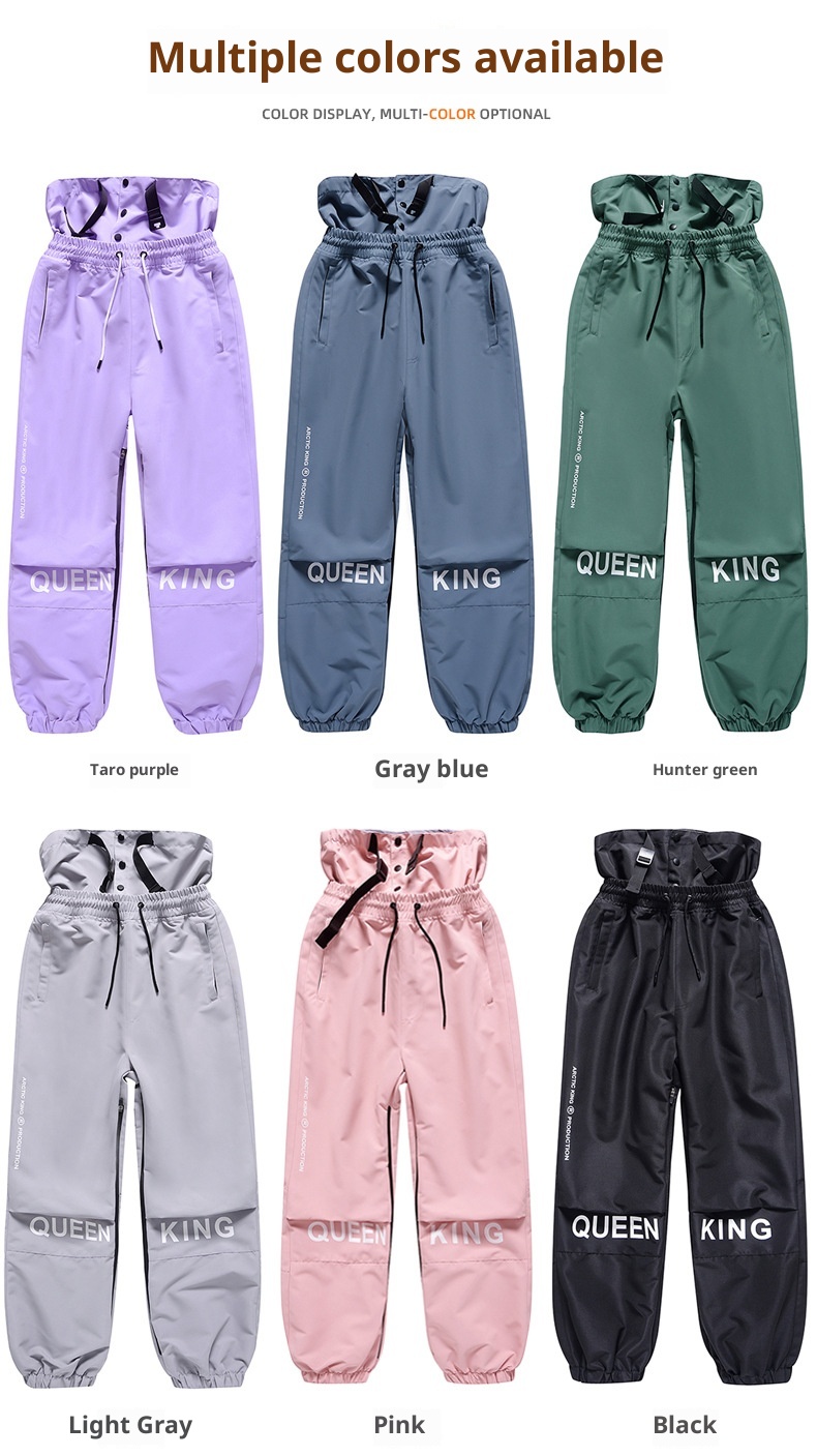 001 Męskie damskie spodnie snowboardowe i zimowe outdoorowe wiatroodporne wodoodporne ciepłe spodnie narciarskie nowy model_voghion.com