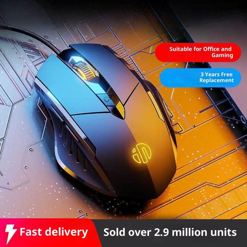 Digitex Digitex E-Sports PW1 Silent Mouse USB Gaming Office Internet Cafe Dedicated Macro Noiseless CF Mechanical LOL Smooth_voghion.com