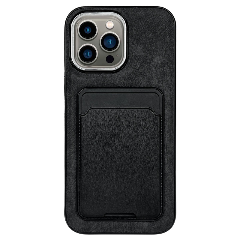 TechGlobe Compatible With Phone IPhone 14 Pro Holder Leather Case 16 Back Card 15 Max Shockproof_voghion.com