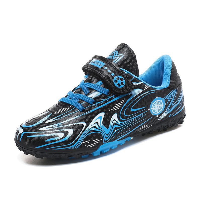 ShoeGlobe Children's Soccer Boys Velcro Sports For Older Kids And Elementary School Students Long Cleats Grass Field Practical_voghion.com