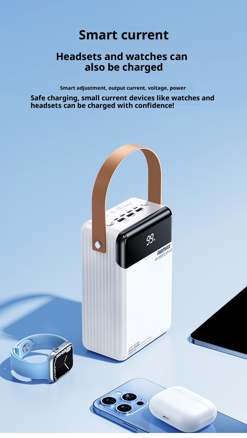 techglobe REMAX 20W+22,5W Powerbank mit integriertem Kabel, Schnellladegerät für Mobiltelefone, 8W große Kapazität_voghion.com