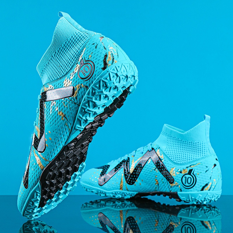 ShoeGlobe Adult Men And Women Broken TF Student Competition Training Anti-Slip Wear-Resistant Youth Football Shoes AG Long Nails_voghion.com