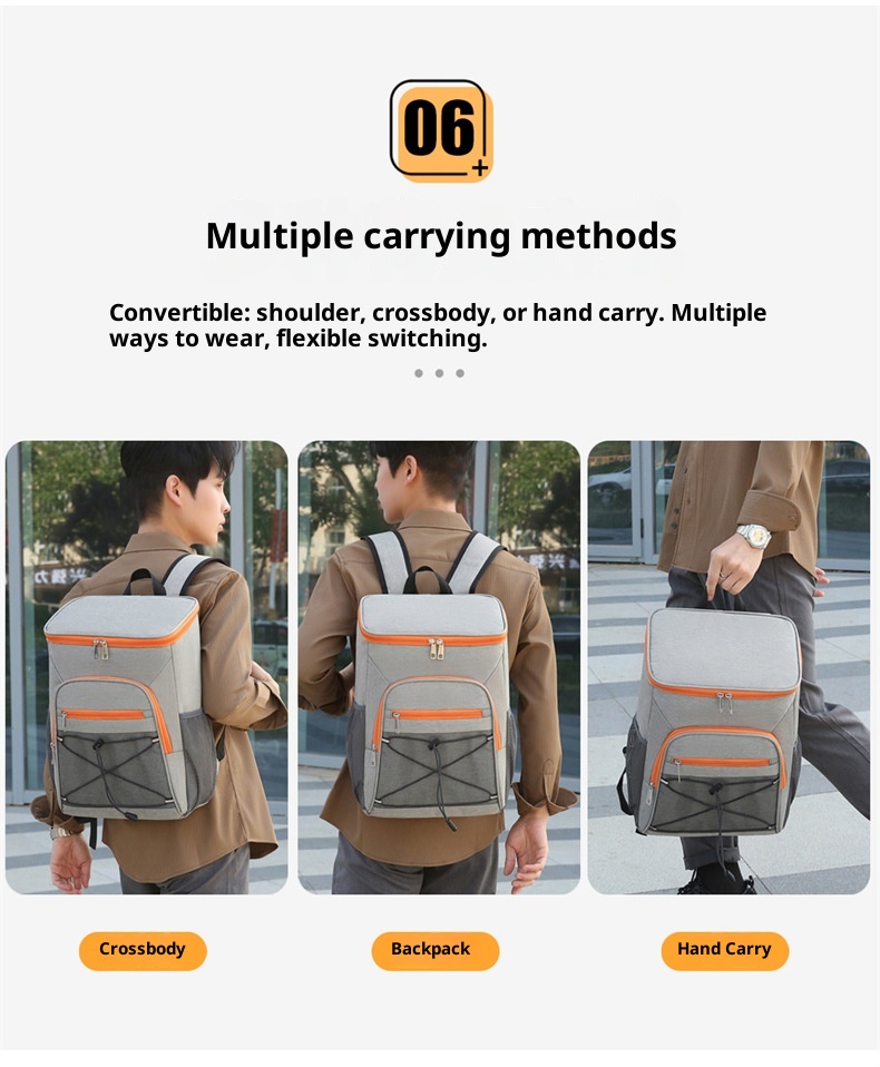 Zaino termico ActiveGo di grande capacità per conservare caldo e freddo, borsa da picnic per sport all'aria aperta e tempo libero, campeggio resistente all'acqua_voghion.com