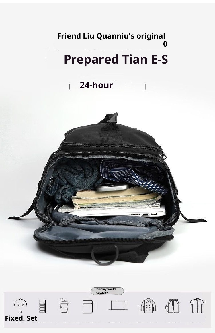 Sac à dos ActiveGo Travel grande capacité pour homme, idéal pour les courts voyages d'affaires. Bandoulière simple, porté à la main._voghion.com