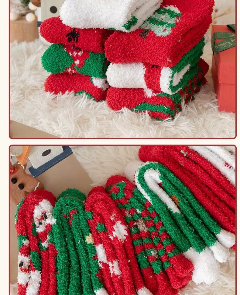 Chaussettes mi-mollet en polaire corail Lillian Gift pour hommes et femmes, idéales pour Noël, l'automne et l'hiver, pour couples, avec le zodiaque rouge, portées toute l'année._voghion.com