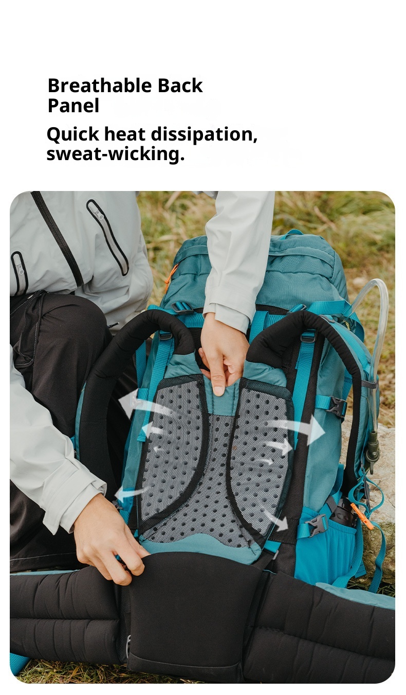 Zaino da trekking professionale ActiveGo Natur Noke Cloud Trail da 55 litri, grande capacità, doppia tracolla_voghion.com