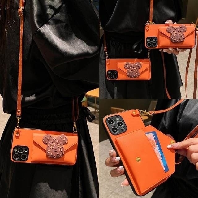 TechGlobe Compatible With Pro Max Coin Crossbody Phone Case IPhone 17 Trendy Fashion Card Holder Protective Cover_voghion.com