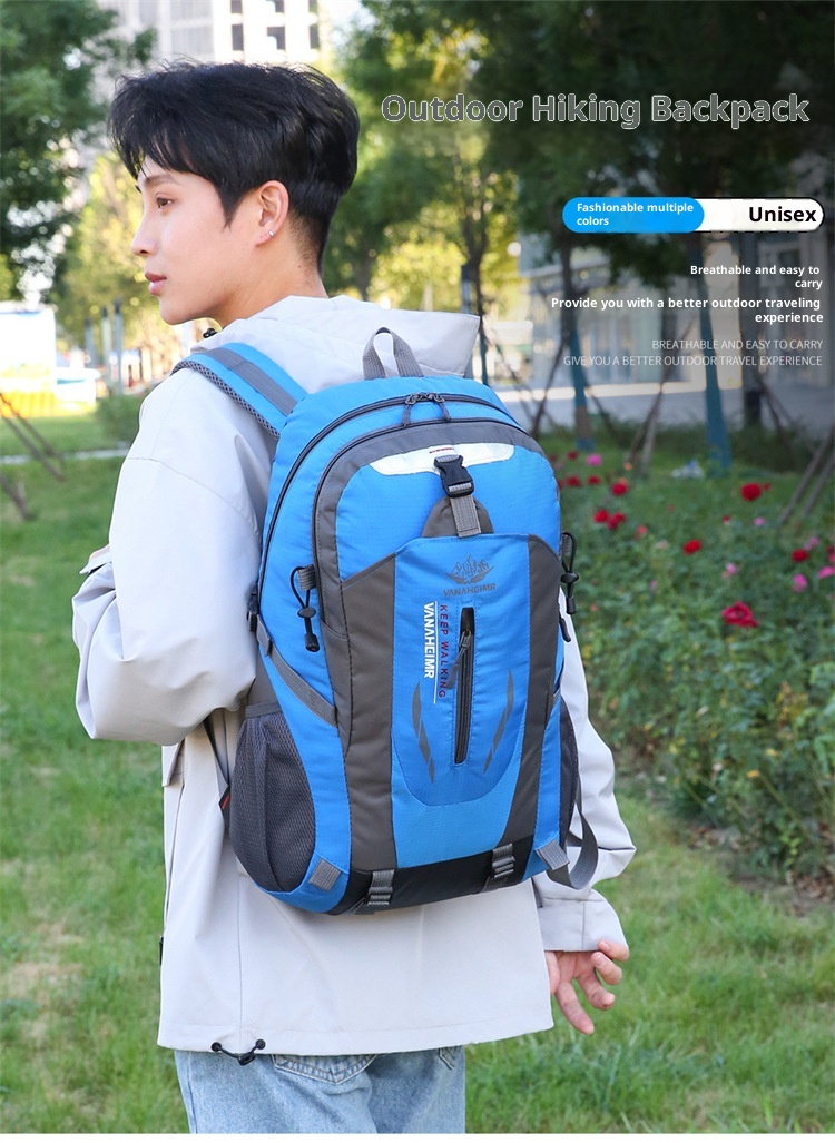Sac à dos de randonnée ActiveGo Outdoor, respirant et imperméable, grande capacité, idéal pour le camping et les pique-niques, pour homme. Sac à dos de sport décontracté._voghion.com