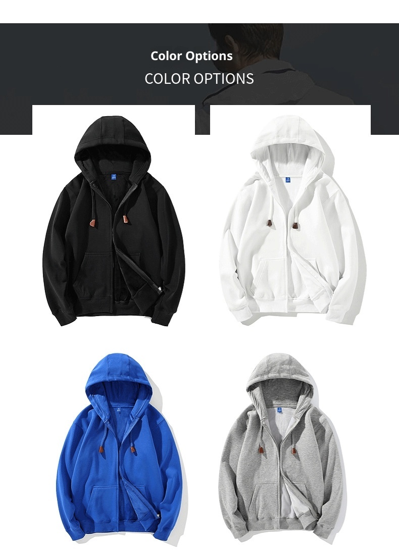 Ragazzo Primavera Autunno Inverno Tinta Unita Cerniera Blank Ultra Morbido Cardigan Uomo Top Giacca Sottile Felpa Con Cappuccio All'ingrosso_voghion.com