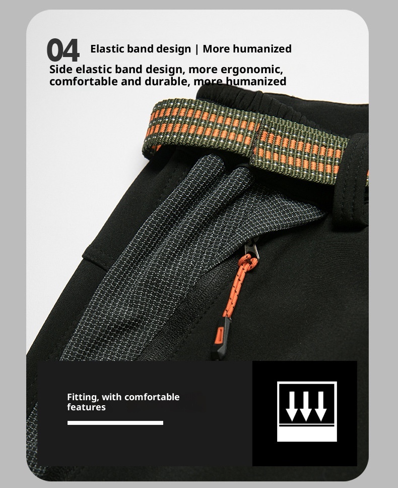 001 Factory Direct Outdoor Softshell Men Windproof Waterproof Hiking Thickened Ski Soft Shell Fleece Pants Women_voghion.com