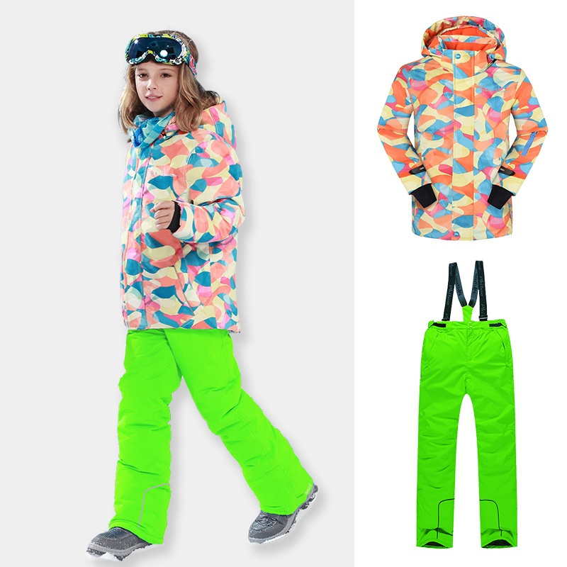 001 Cross-Border E-commerce PHIBEE Baby Elephant Children's Ski Suit Thickened Foreign Trade Jacket And Pants Set_voghion.com