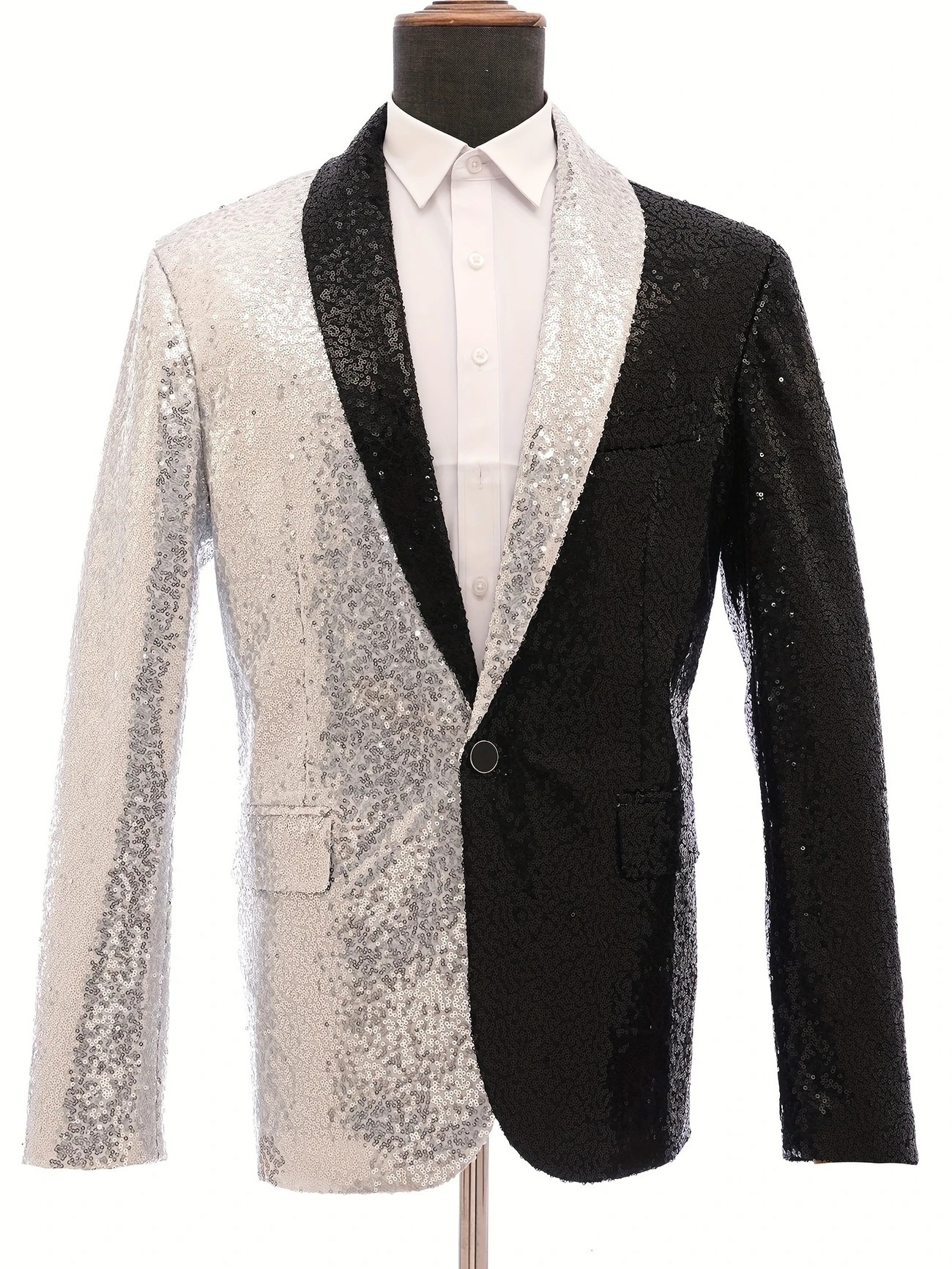ragazzo ragazzo europeo e americano vestito da spettacolo reversibile con paillettes dorate coreano abito da discoteca uomo presentatore presentatore giacca da studio_voghion.com