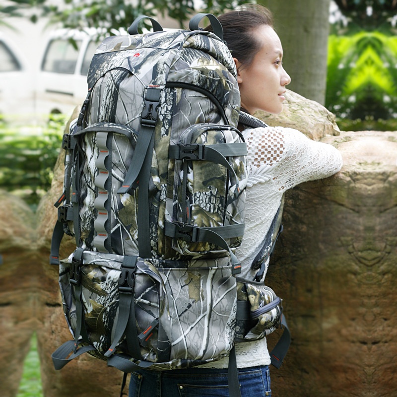 ActiveGo Foreign Trade Cross-Border Tactical Backpack For Men, Camouflage Leaf Pattern, Outdoor Hunting Large Capacity Hiking_voghion.com