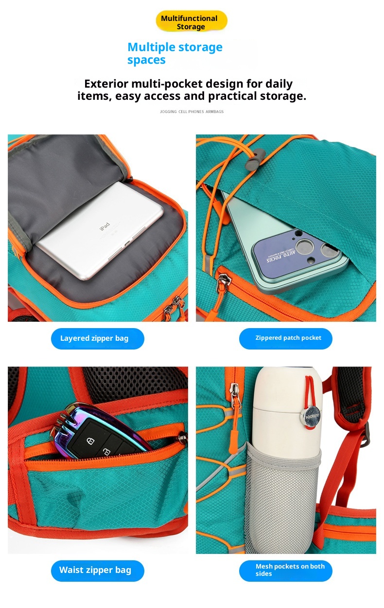 ActiveGo Outdoor Sports Hiking Casual Travel Large Capacity Men's Bag Simple Cycling Backpack Lightweight_voghion.com