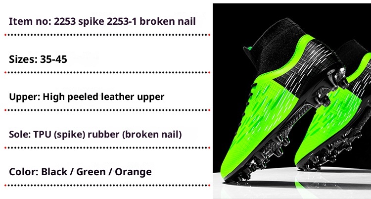 ShoeGlobe Autumn Binbin Bird Factory Direct Sales Long Spikes High Top Breathable Sports Training Shoes For Men And Women Football_voghion.com