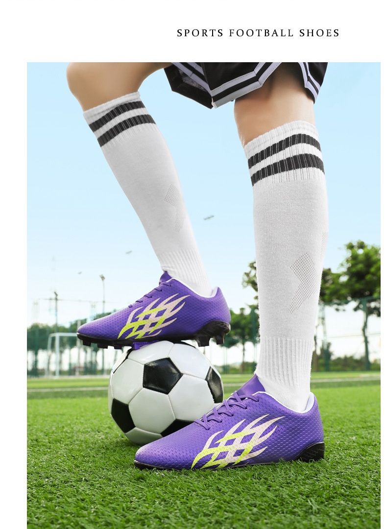 ShoeGlobe Foreign Trade Fußballschuhe für Kinder und Jugendliche, Unisex-Sportschuhe mit kurzen Spikes für Schüler,_voghion.com