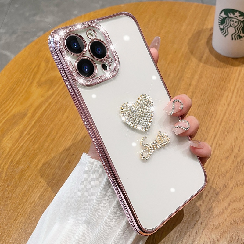 TechGlobe Compatible With 16 Pro Max New Phone Heart 15 Lens 12 Full Coverage IPhone 14 Protective Case 13 PM_voghion.com