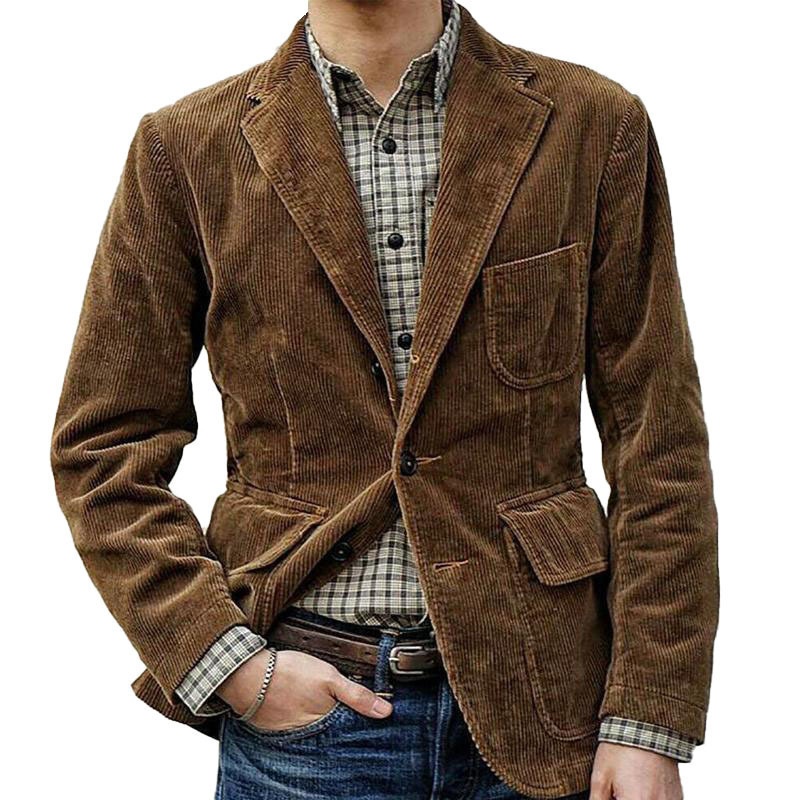 boy Boy Cross-Border European And American Foreign Trade Corduroy Suit Casual Jacket Men's Clothing_voghion.com