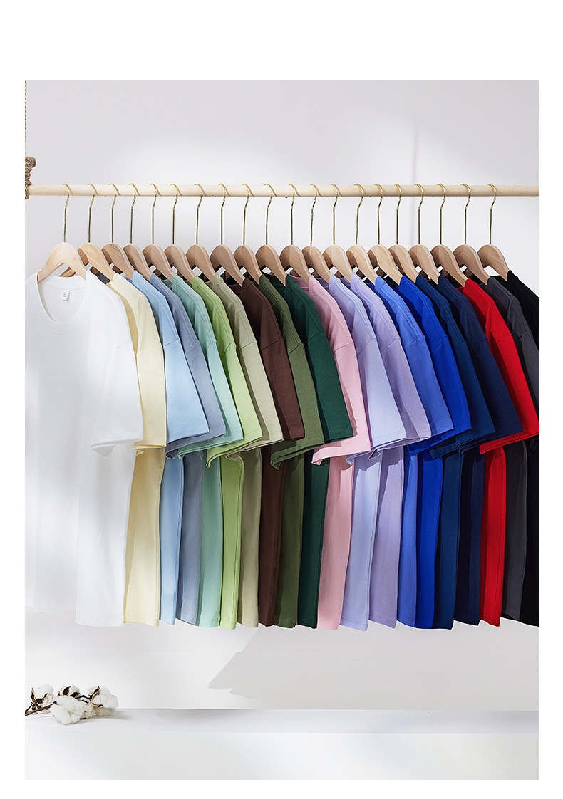 T-shirt à manches courtes en pur coton épais pour homme, coupe ample, couleur unie, style décontracté, blanc, idéal pour l'été._voghion.com