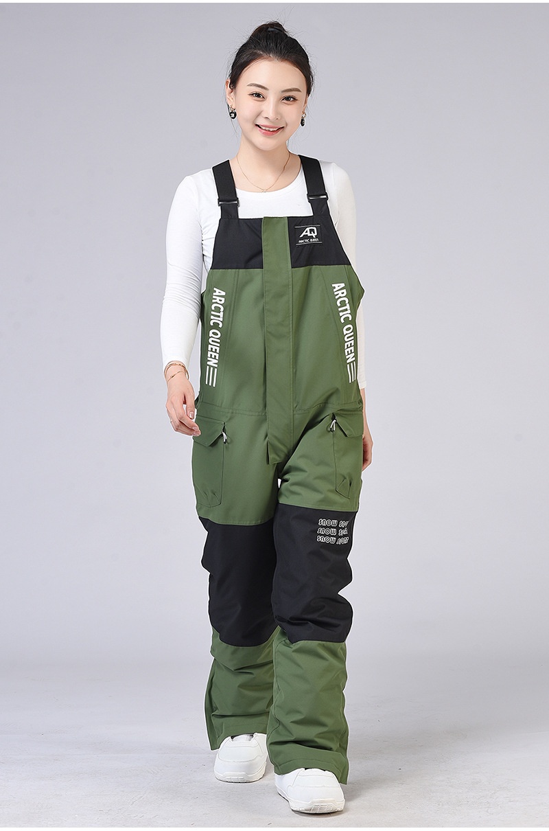001 Bib Pants For Men Women, Couples' Winter Windproof, Warm, Thickened, Snowboard And Ski Pants, New Style_voghion.com