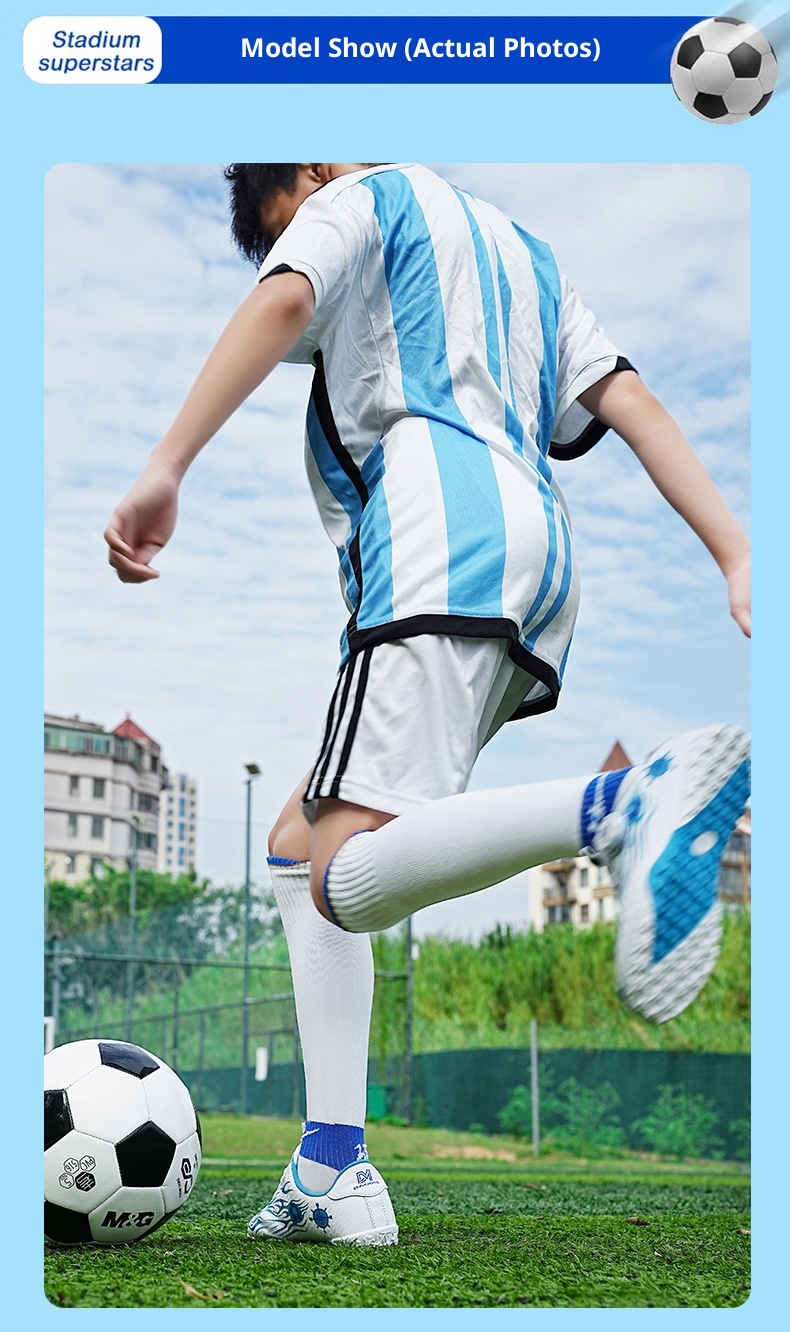 ShoeGlobe Children's Professional Training Cleats For Primary And Secondary School Students Boys' Competition Special Long Spike_voghion.com