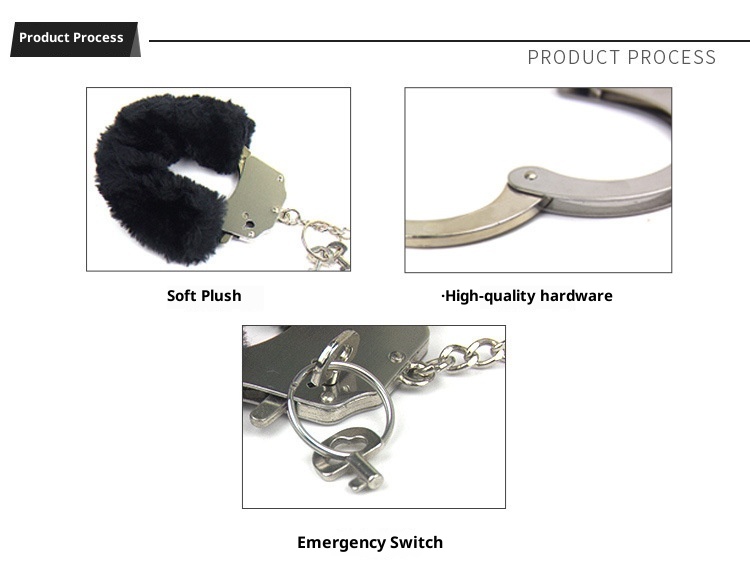 Menottes en peluche LuvBox Fangqu, jouets alternatifs pour le sexe, le flirt, l'amour et le bondage._voghion.com