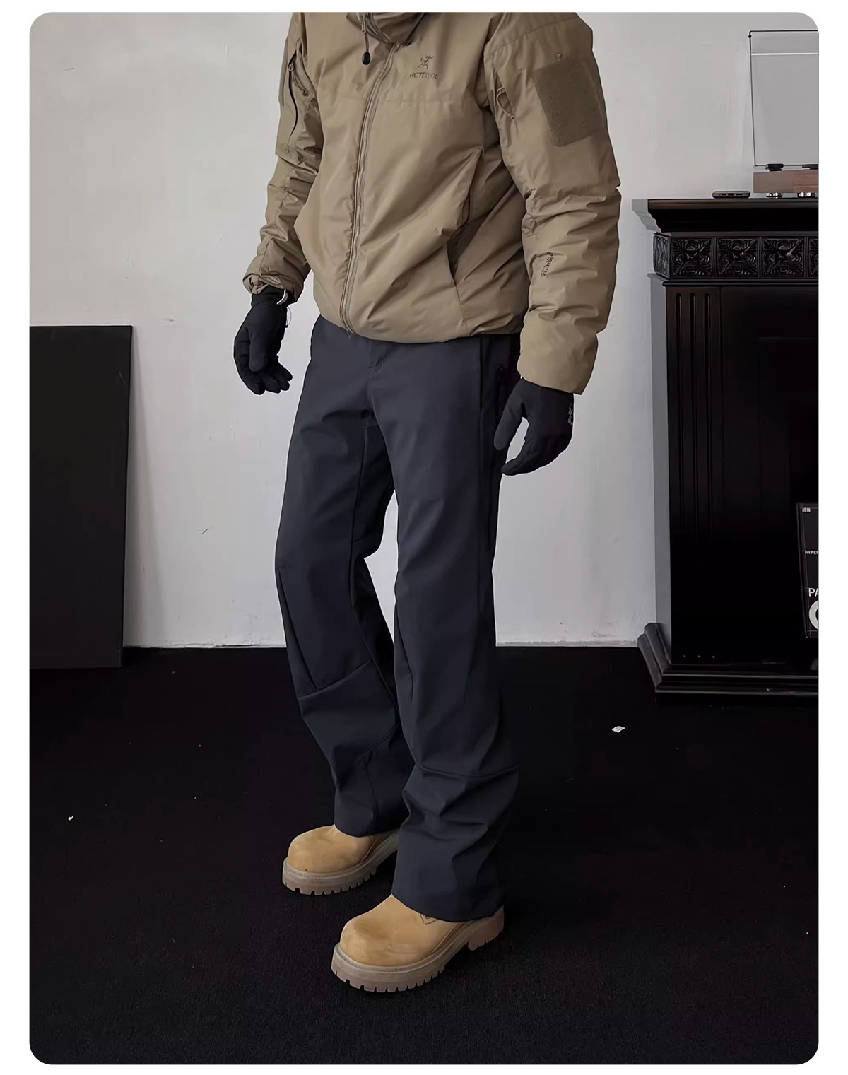 001 Botas de esquí Macai de primavera y otoño, resistentes, de tres capas, para exteriores, de pierna recta, ligeramente anchas, estilo deportivo informal._voghion.com