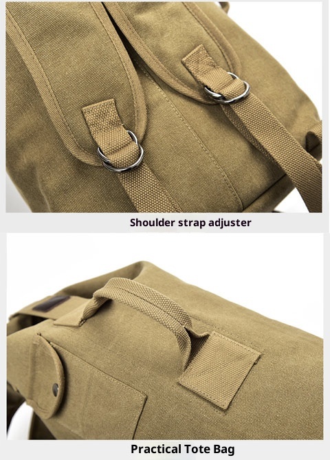 ActiveGo Backpack Double Shoulder Outdoor Travel Ins Super Popular Canvas Bucket Large Capacity Hiking Sports Personality Men's_voghion.com