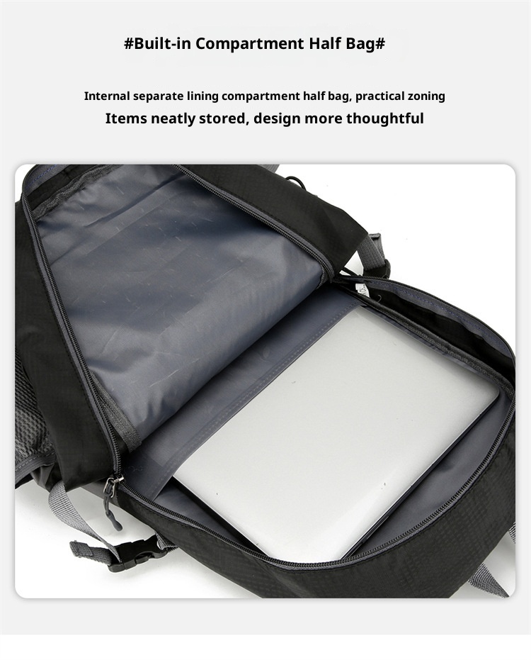 Sac à dos de randonnée ActiveGo Outdoor, respirant et imperméable, grande capacité, idéal pour le camping et les pique-niques, pour homme. Sac à dos de sport décontracté._voghion.com