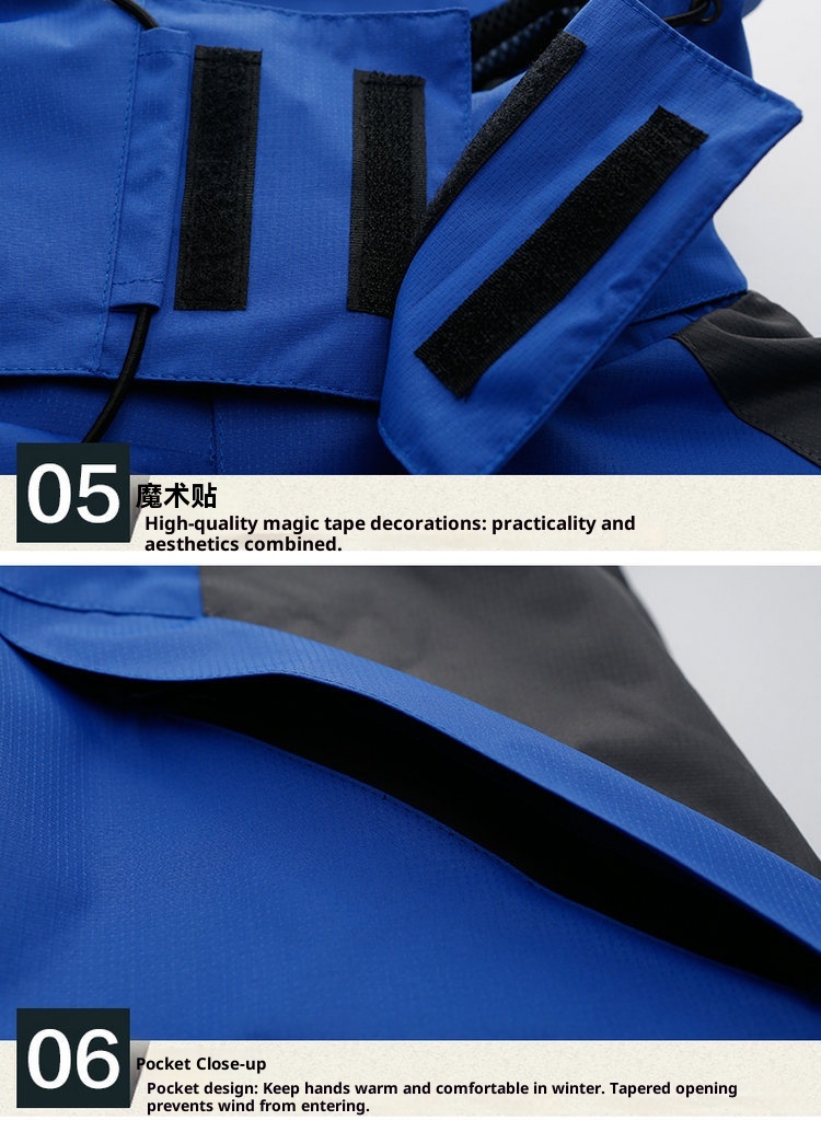 001 Großhandel Outdoor-Jacke und -Hose Zweiteiliger Herren-Skianzug aus dickem Fleece, Set für Damen_voghion.com