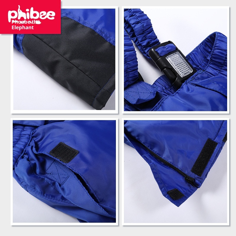 001 Phibee Little Elephant Calça Infantil Corta-Vento para Esqui, Quente e Longa, para Meninos e Meninas, Resistente ao Frio_voghion.com