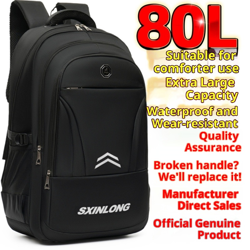 ActiveGo Men's Large Capacity 80L Work Backpack Outdoor Travel Hiking Bag_voghion.com