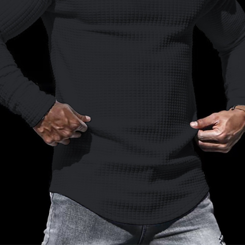 boy 2025 Cross-Border European American Spring And Autumn Small Checkered Stand Collar Half-Zip Long Sleeve Sweatshirt Men's_voghion.com