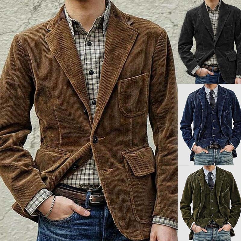 boy Boy Cross-Border European And American Foreign Trade Corduroy Suit Casual Jacket Men's Clothing_voghion.com