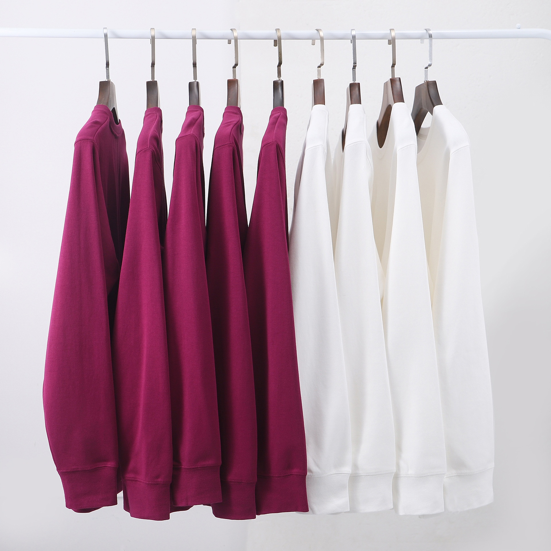 Felpa girocollo spessa con fodera in pile pesante da 600 g di alta qualità, personalizzata, abbigliamento da lavoro, rossa, riunione annuale_voghion.com