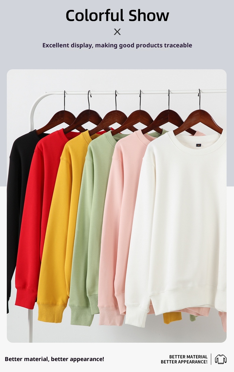 Felpa girocollo spessa con fodera in pile pesante da 600 g di alta qualità, personalizzata, abbigliamento da lavoro, rossa, riunione annuale_voghion.com