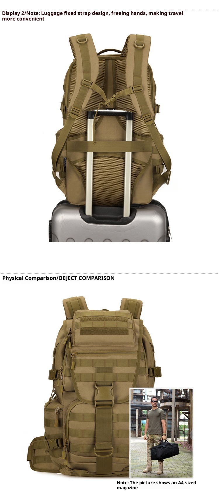 ActiveGo Pathfinder X9 Herren Doppelschulterrucksack Sport Reise Wandern Klettern Großer Fassungsvermögen Outdoor-Ausrüstung_voghion.com