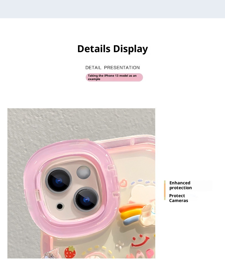 TechGlobe Schutzhülle für iPhone 15 Pro, iPhone 14, Farbverlauf, Wolkenpuppe, 13/12, Wellenkante, unsichtbarer Doppelständer_voghion.com