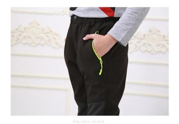 001 2025 Pantalones de esquí softshell para niños y niñas, resistentes al viento, impermeables, cálidos, de forro polar, ideales para senderismo y actividades al aire libre._voghion.com