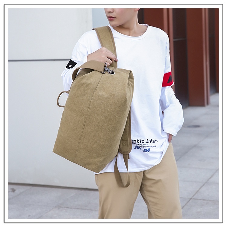 ActiveGo Rucksack Herren Canvas Bucket Bag Bergsteigen Outdoor Reisen Sport Multifunktional Gepäcktasche mit großem Fassungsvermögen Handgepäck_voghion.com