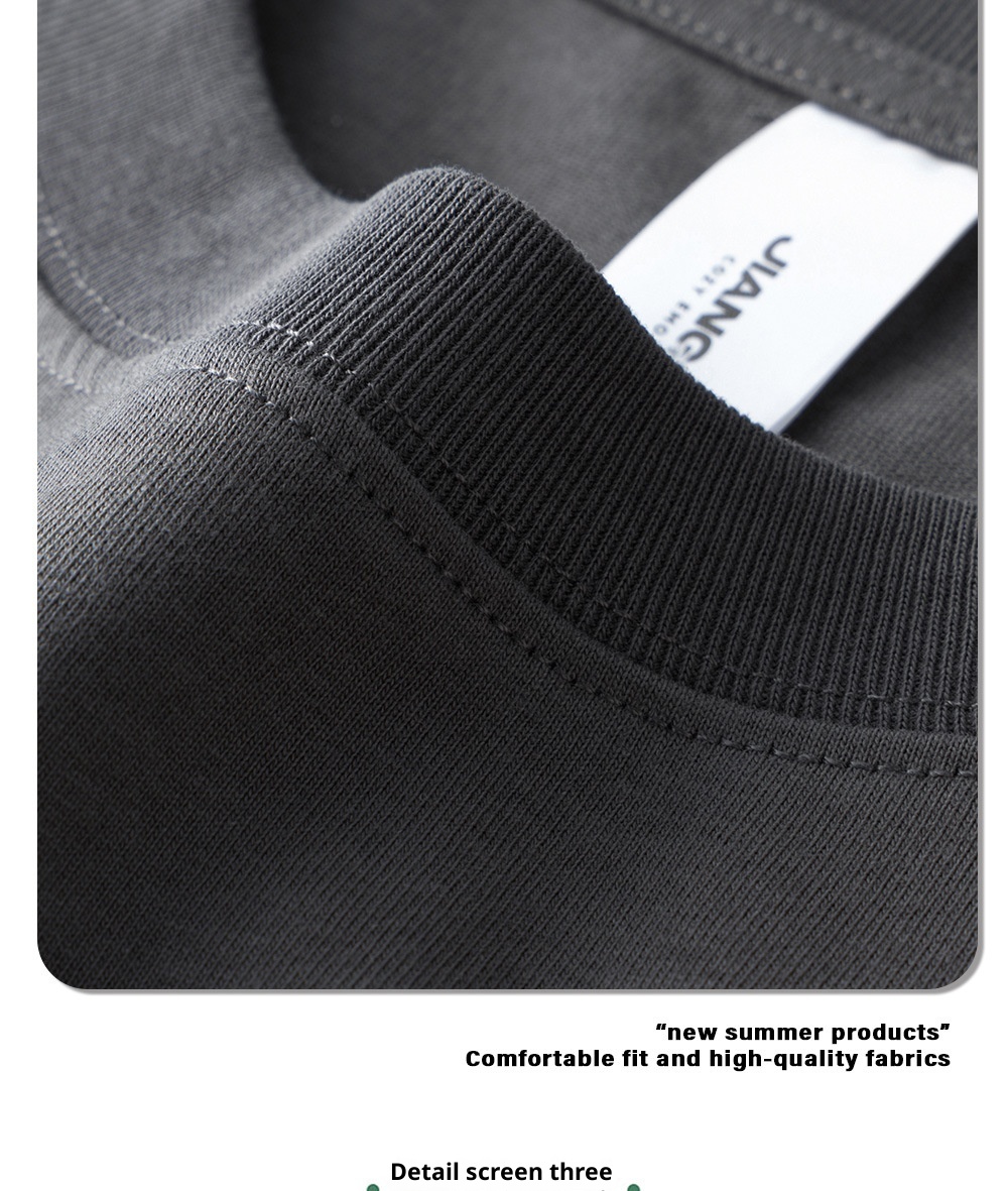 boy Vintage Pure Cotton Style Long Sleeve T-Shirt For Men 260 Trendy Brand Crew Neck Sweatshirt Fit 260g European And_voghion.com