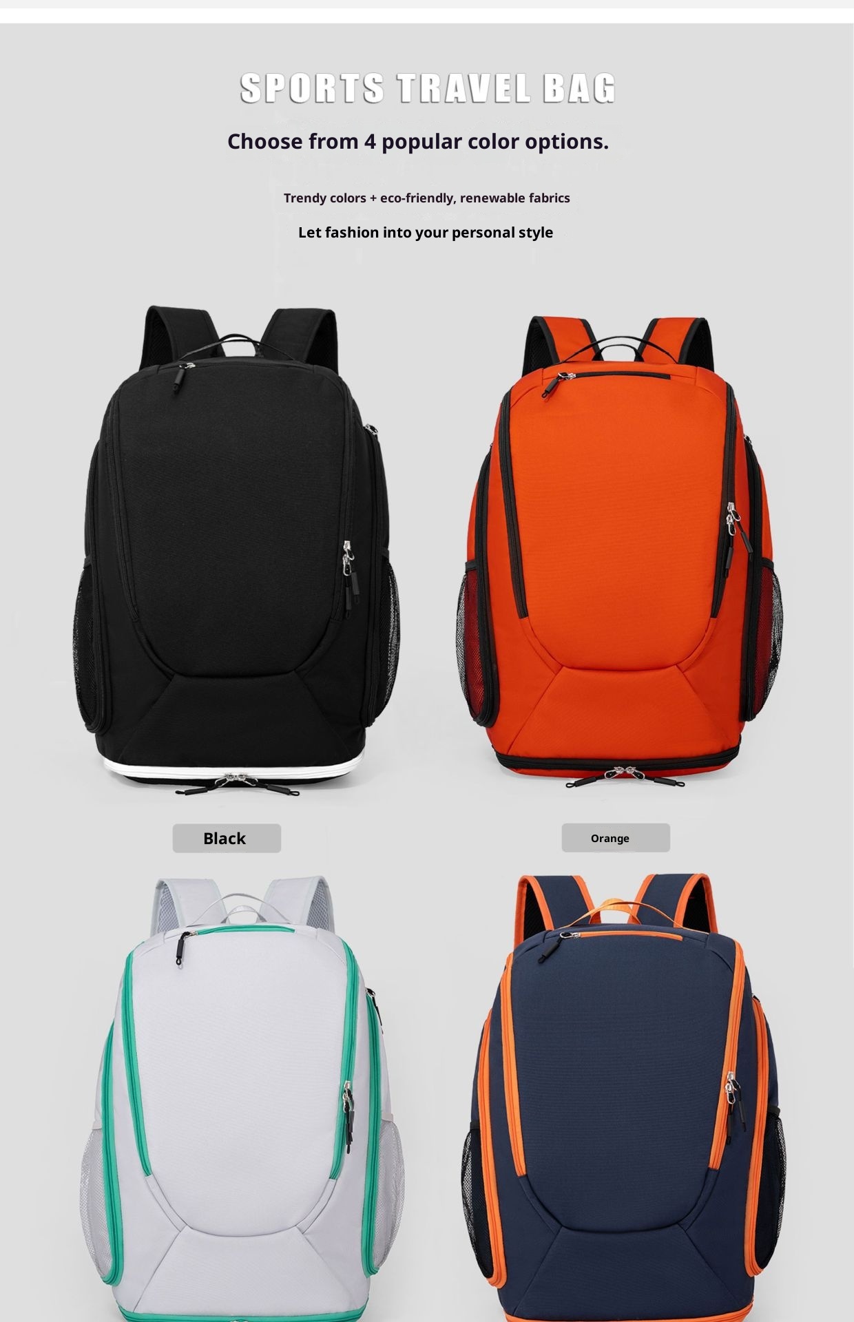 Borsa da palestra sportiva ActiveGo Advanced Training per uomo, resistente e di grande capacità, zaino da campeggio e trekking per donna_voghion.com