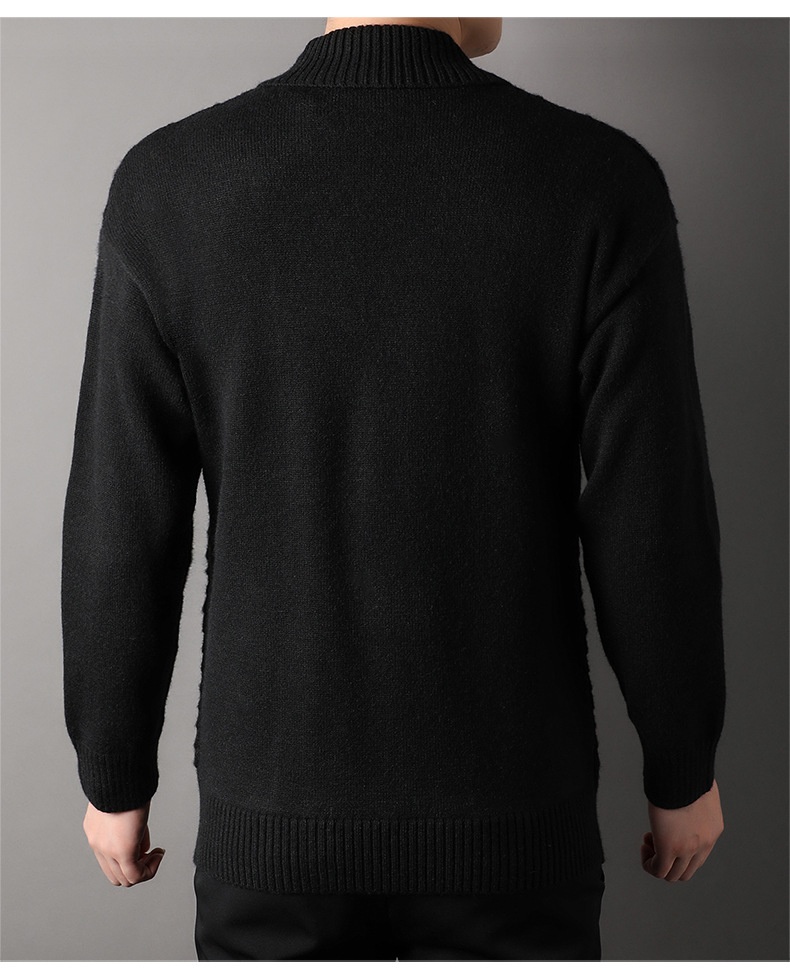 boy New Jacket Autumn Twisted Pattern Men's Cardigan British Style Suit Collar Double-Breasted Knitted Sweater Wholesale_voghion.com