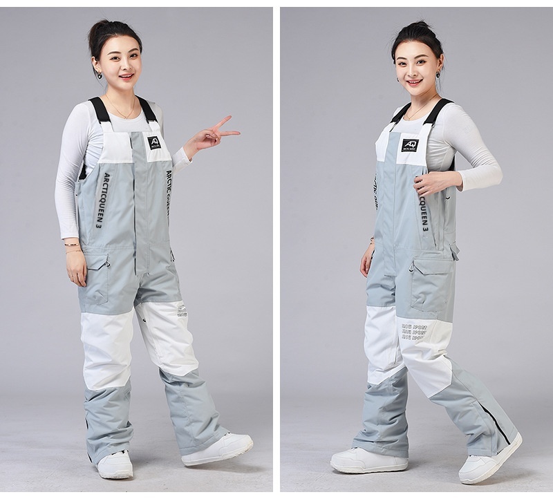 001 Bib Pants For Men Women, Couples' Winter Windproof, Warm, Thickened, Snowboard And Ski Pants, New Style_voghion.com