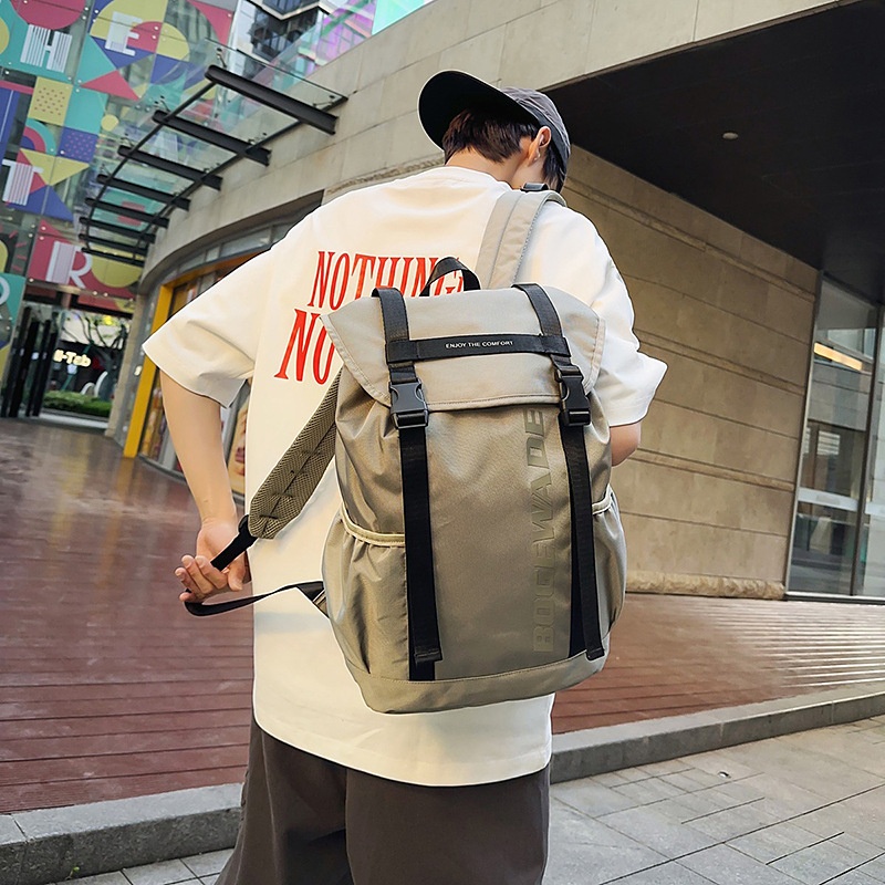 ActiveGo Men's Hong Kong Style Large Capacity High School College Student Fashion Sports Travel Bag Hiking Backpack_voghion.com