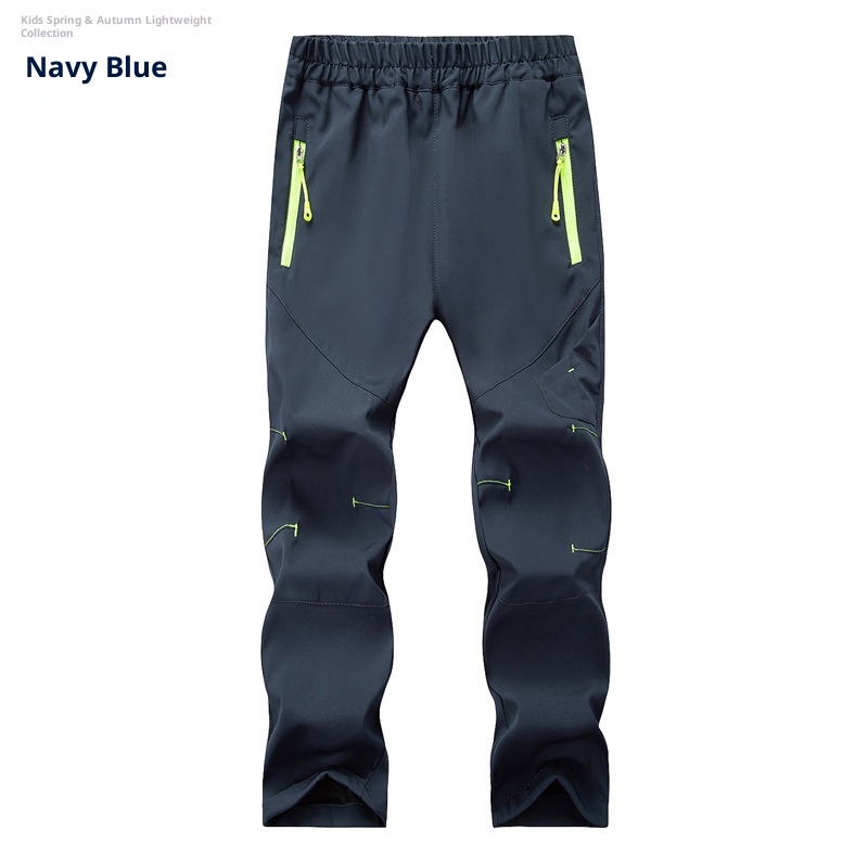 001 Lichtgewicht enkellaags kinderbroek voor lente en herfst, buitensporten, snel drogende wandelbroek voor jongens en meisjes_voghion.com