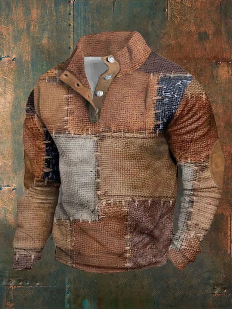 boy 2024 Cross-Border European And American Winter Edition 3D Digital Print High Collar Half-Zip Sweatshirt For Men_voghion.com