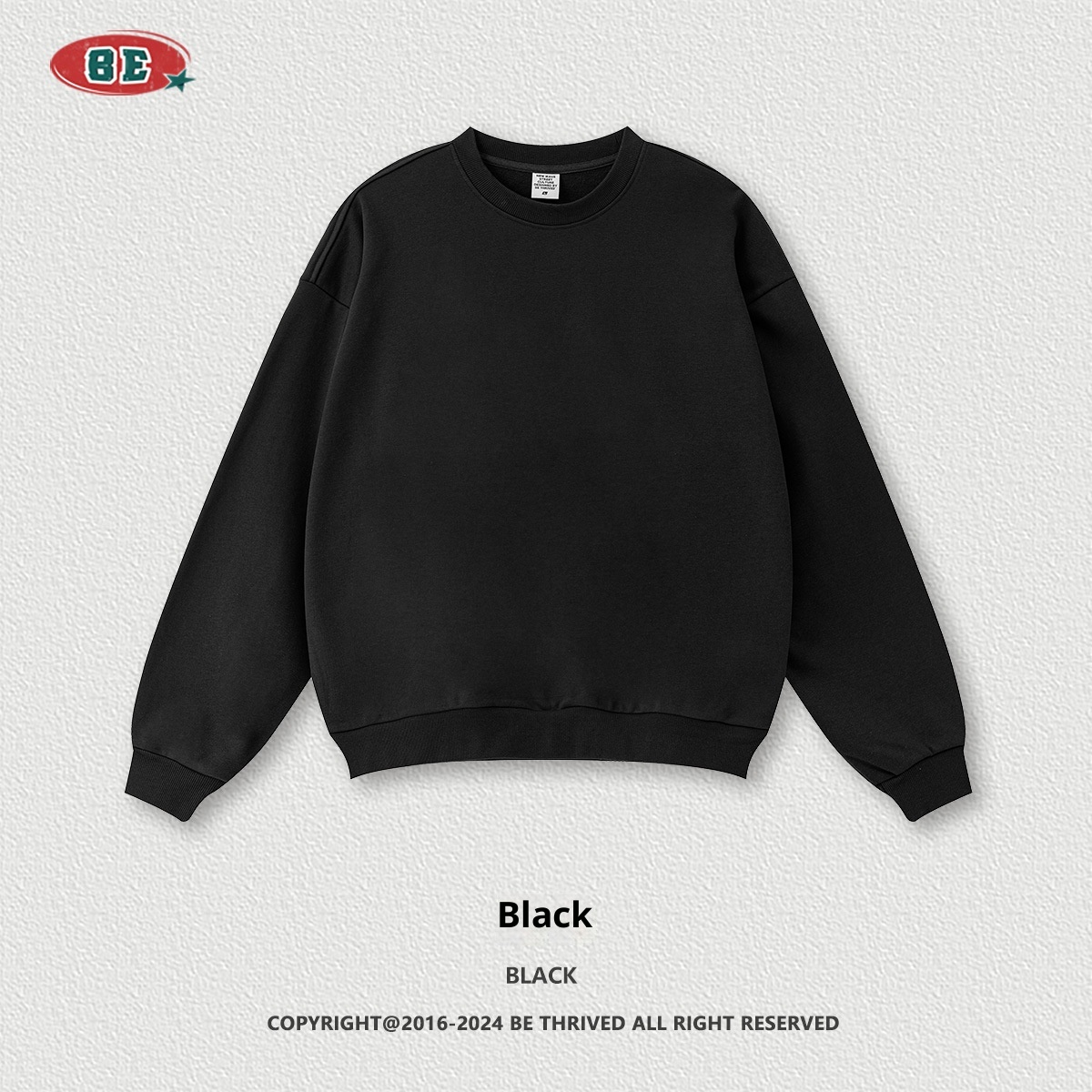 ragazzo BE Abbigliamento Uomo | Felpa in spugna tinta unita versatile personalizzata alla moda in stile americano autunno inverno 2025 e_voghion.com